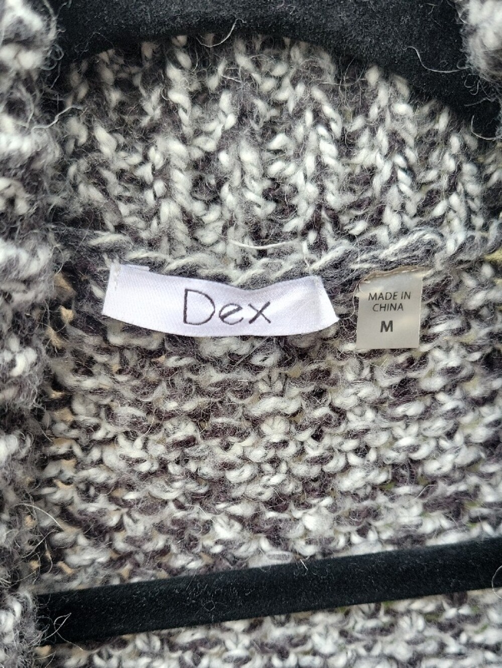 Dex Marled Black & White Long Cardigan Sweater - Picture 3 of 7